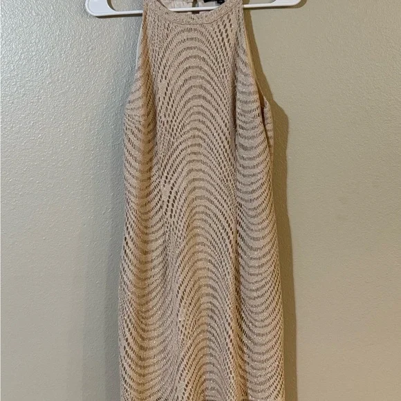 Gianni Bini Dresses | Gianni Bini Elegant Beige Knit Dress With Fringe Bottom Size Small. | Color: Cream/Tan | Size: S | Meganwarren668's Closet